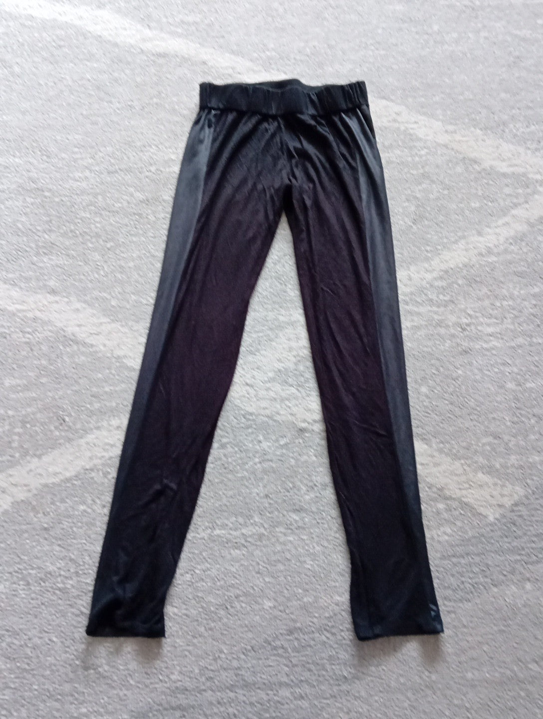Ladies Black Leggings Size 12 Atmosphere Satin Trim Down The Leg