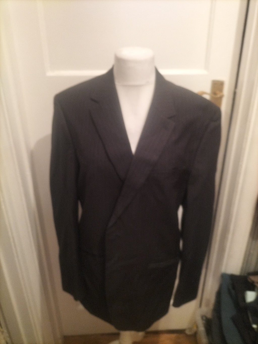 Mens F&F Size 44" Black Pinstripe Tuxedo Jacket