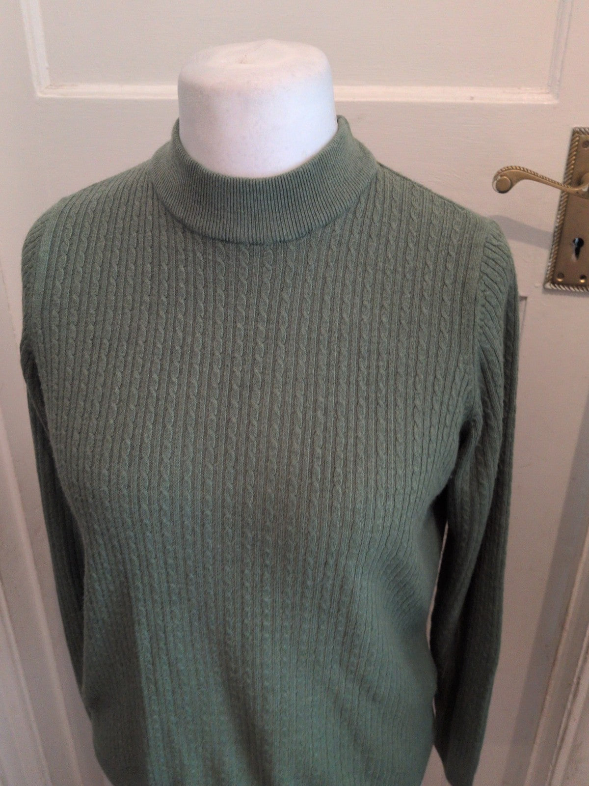 Marks And Spencer 14 Green Patterned Jumper