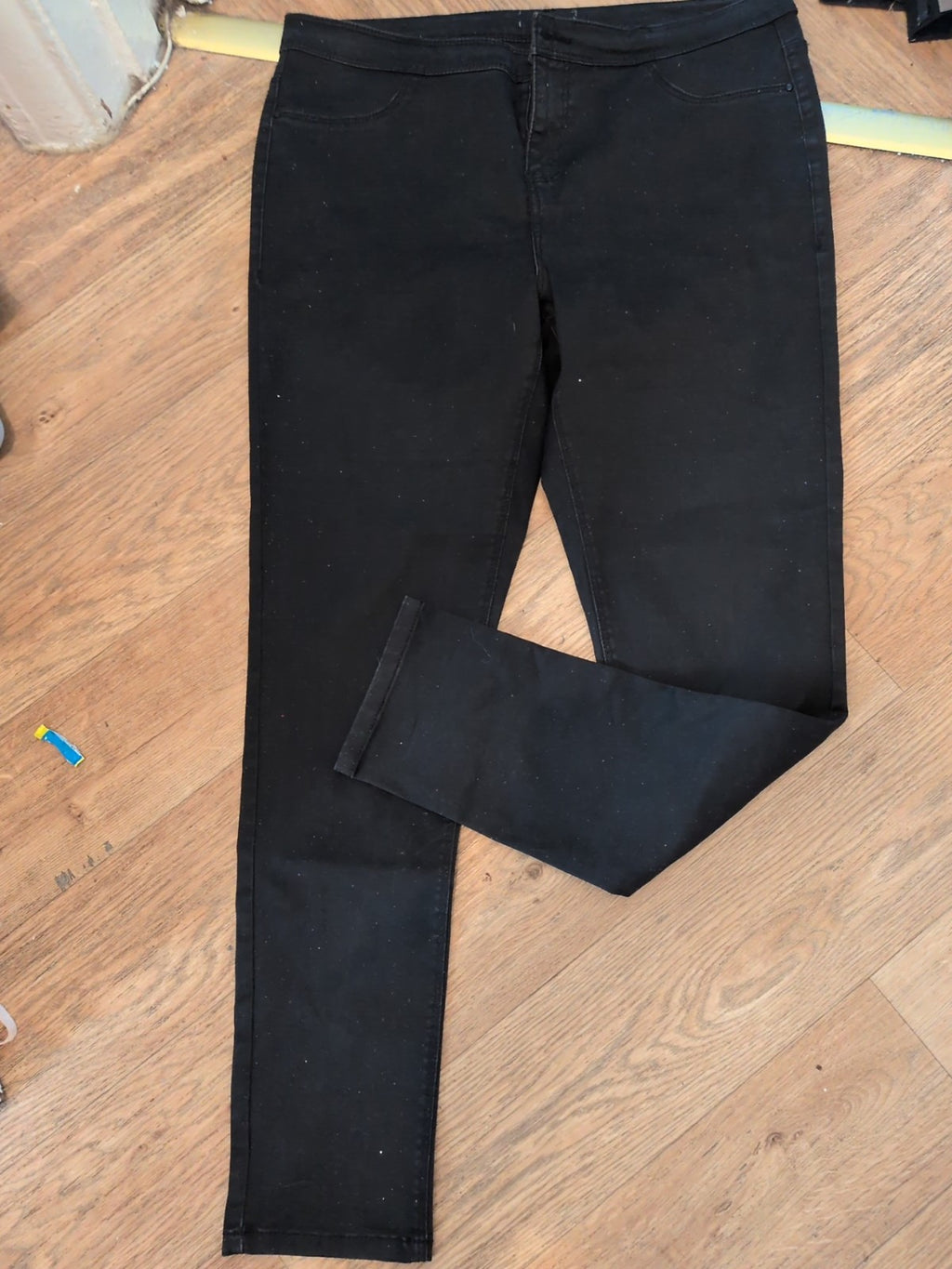 Dorothy Perkins 18 Black With Silver Speckles Jeans