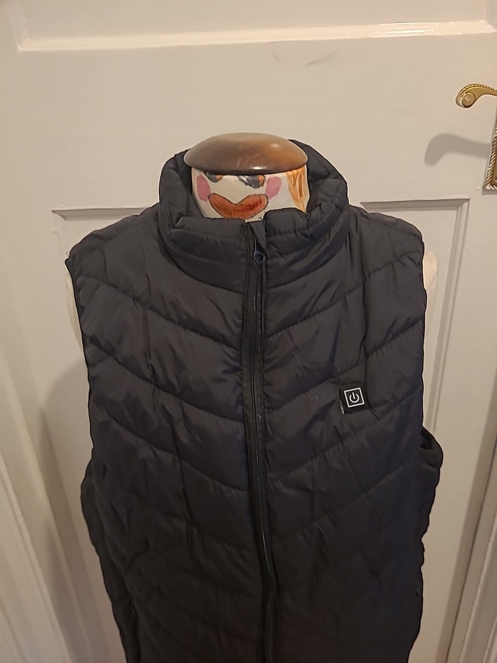 Mens Size Large Black Sleeveless Puffer