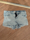 Divided 12 Pale Fray Hem Hot Pants Denim