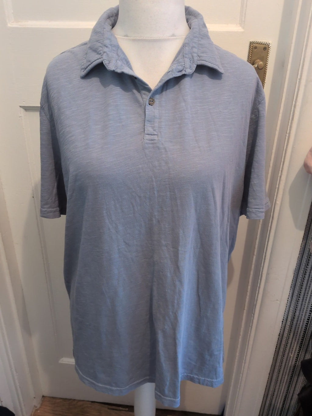 Tu XL Pure Cotton Blue Short Sleeve Polo