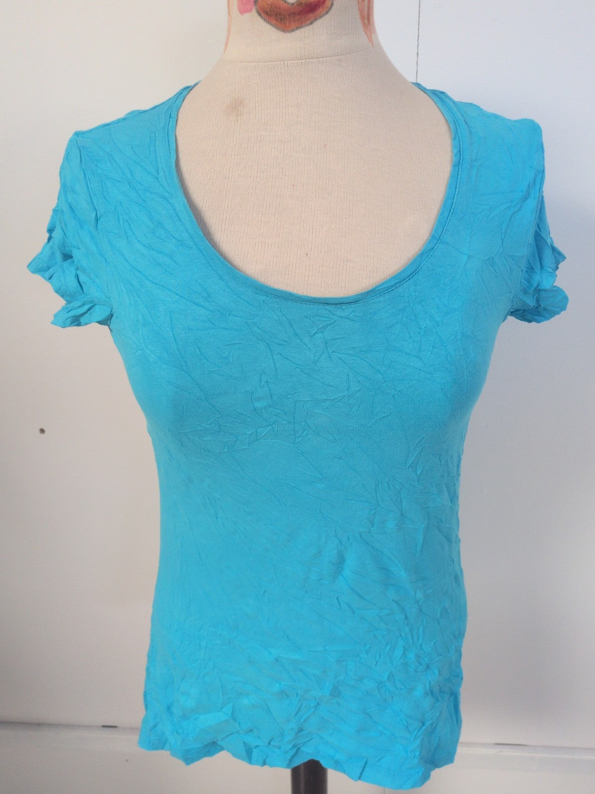 Ladies Primark Size 12 Blue My Stretch Tee Short Sleeve