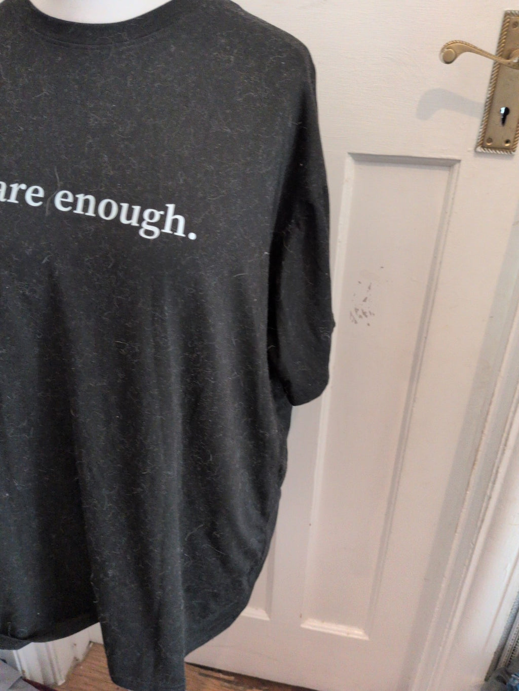 Mens Large Black You Are Enough T-shirt