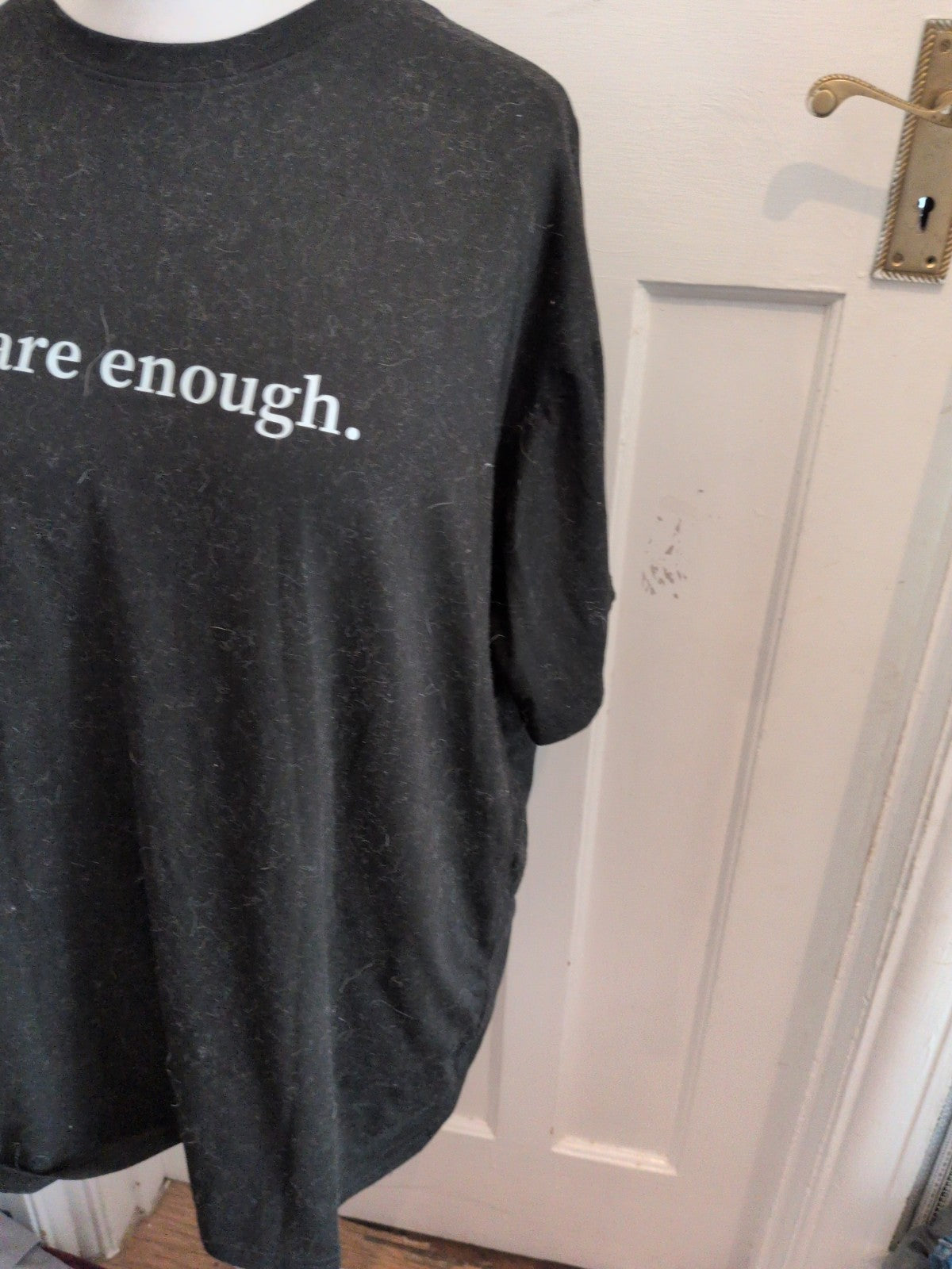Mens Large Black You Are Enough T-shirt