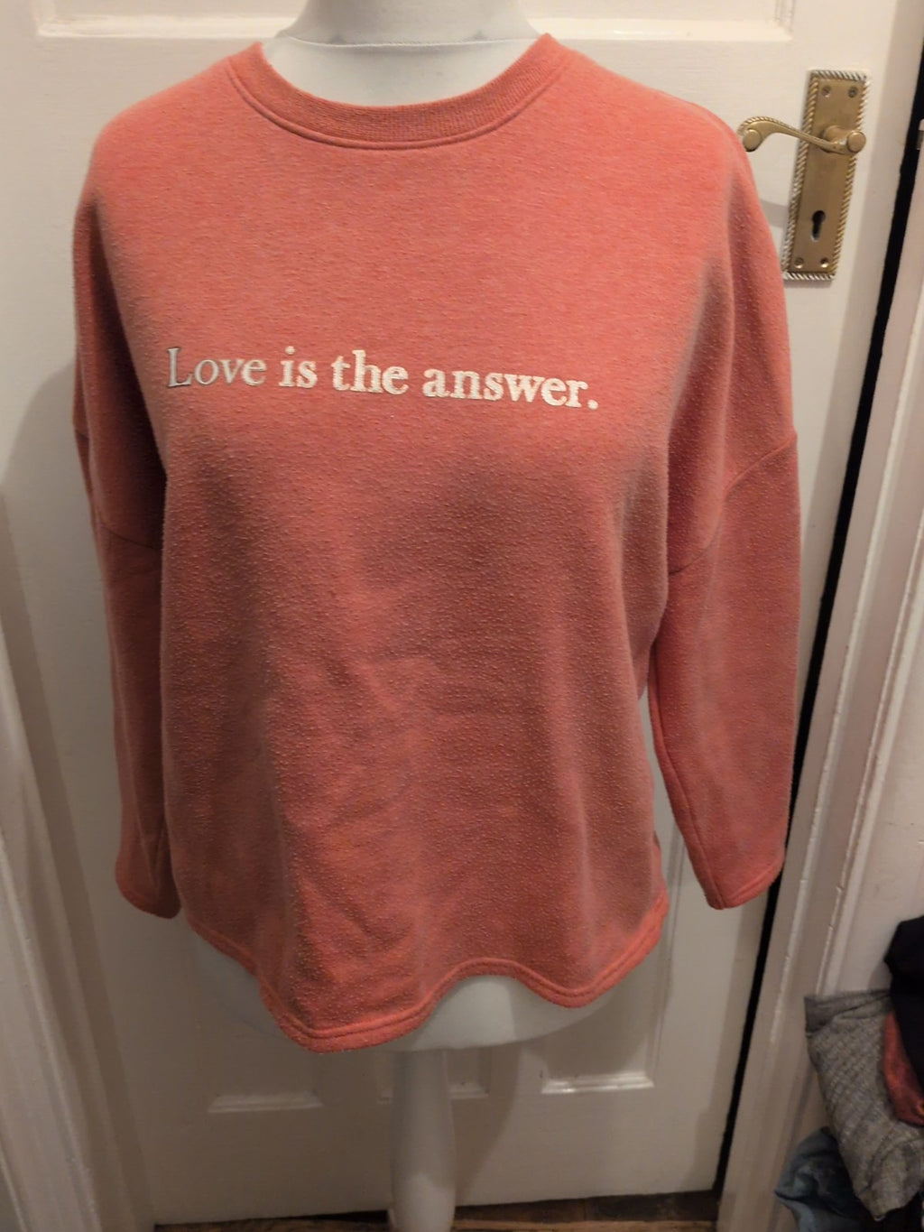 Papaya Large Pink Print Sweatshirt Jumper Heavy Bobbled