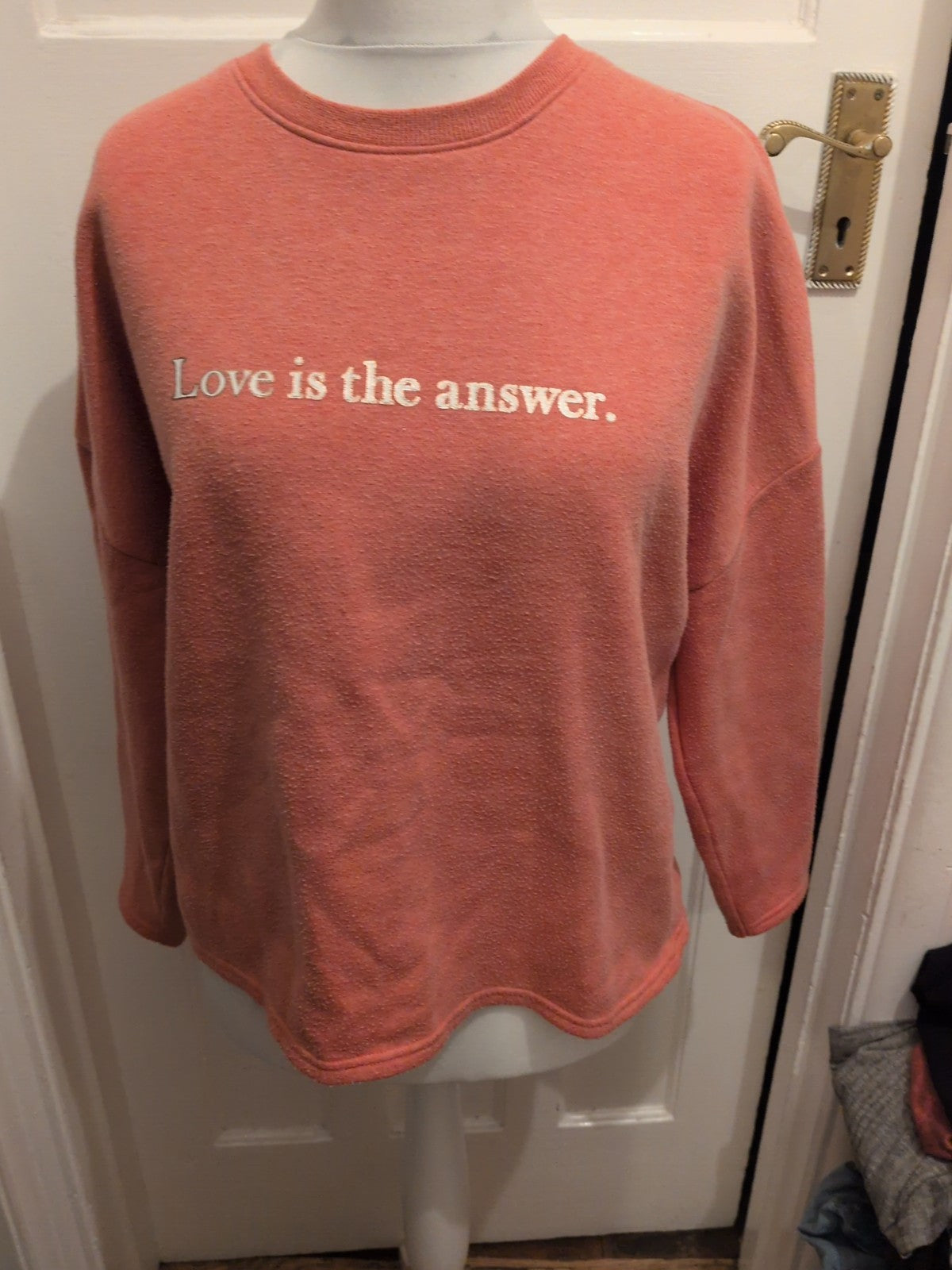 Papaya Large Pink Print Sweatshirt Jumper Heavy Bobbled