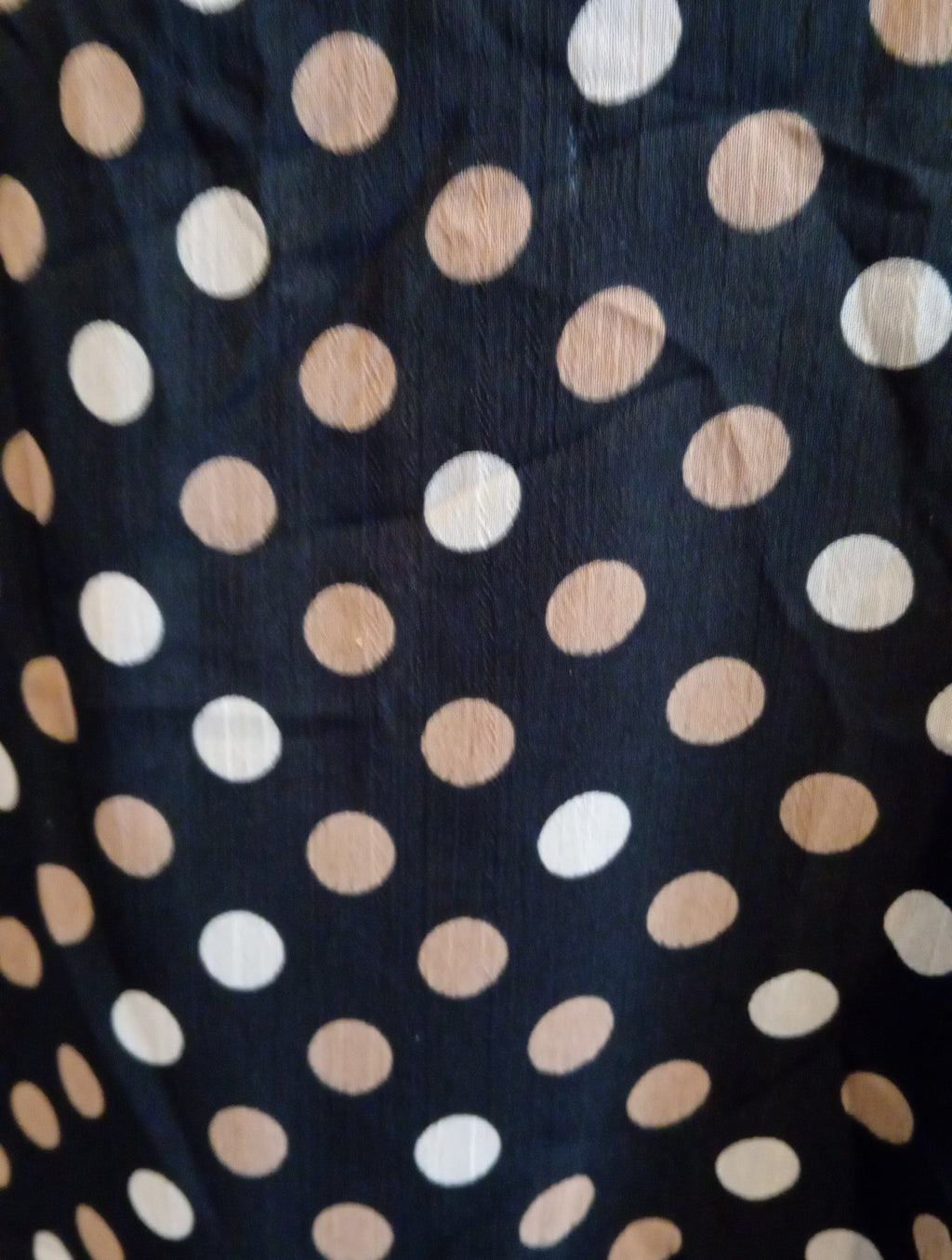Ladies Limited Collection Size 10L Gold/Black/Beige Polkadot Lined Flare Skirt