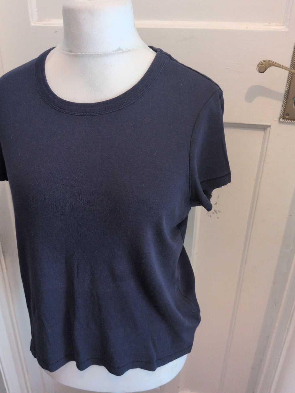 Ladies Tu Woman Size 20 Navy Short Sleeve Round Neck T-shirt