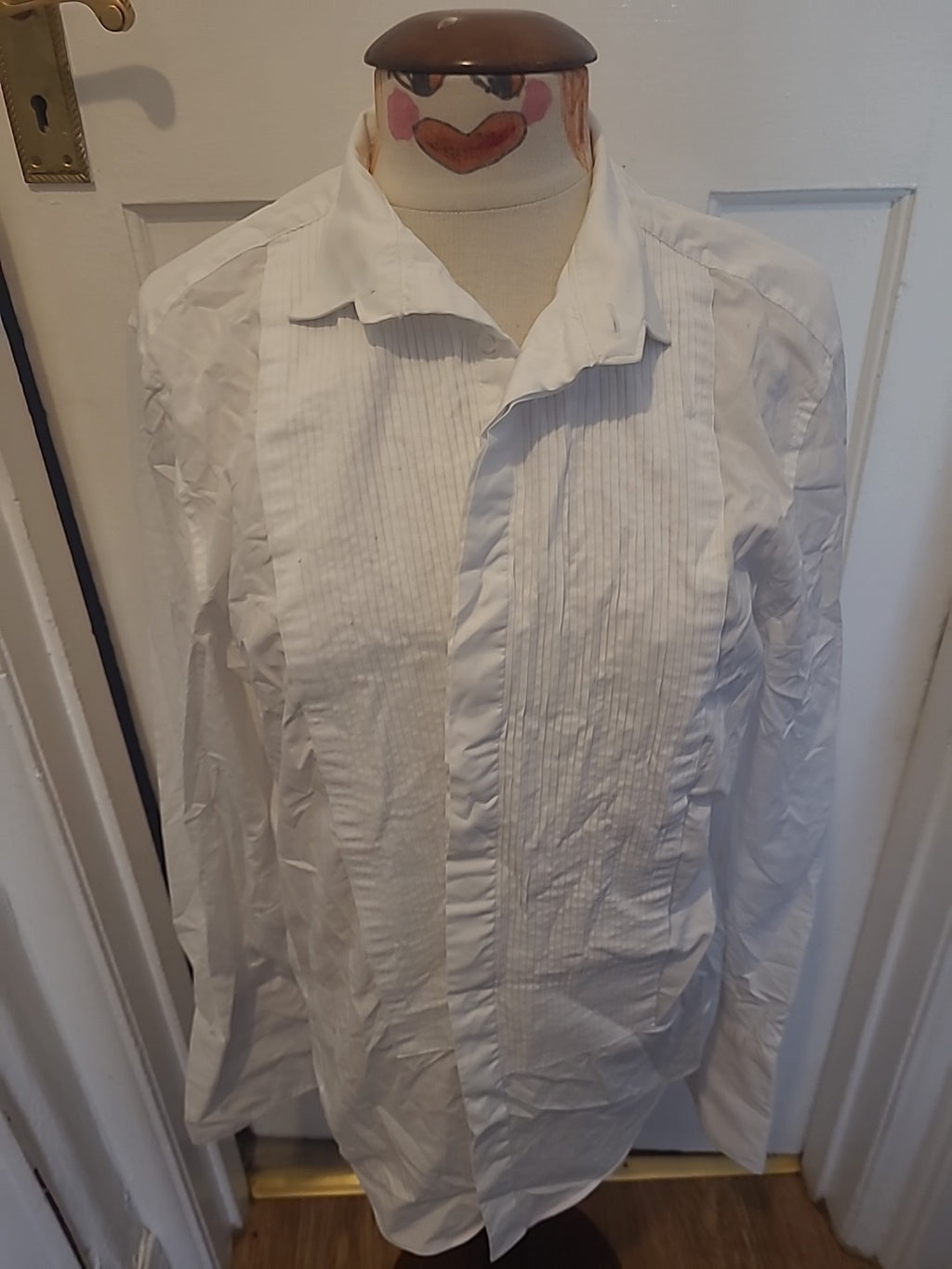 Mens Moss Size 15.5" White Long Sleeved Tailored Shirt