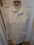 Mens Moss Size 15.5" White Long Sleeved Tailored Shirt