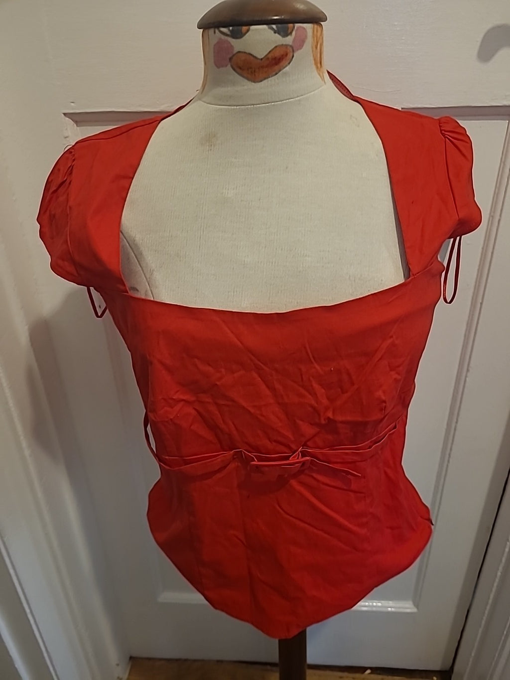 Ladies New Look Size 14 Red Sleeveless Blouse
