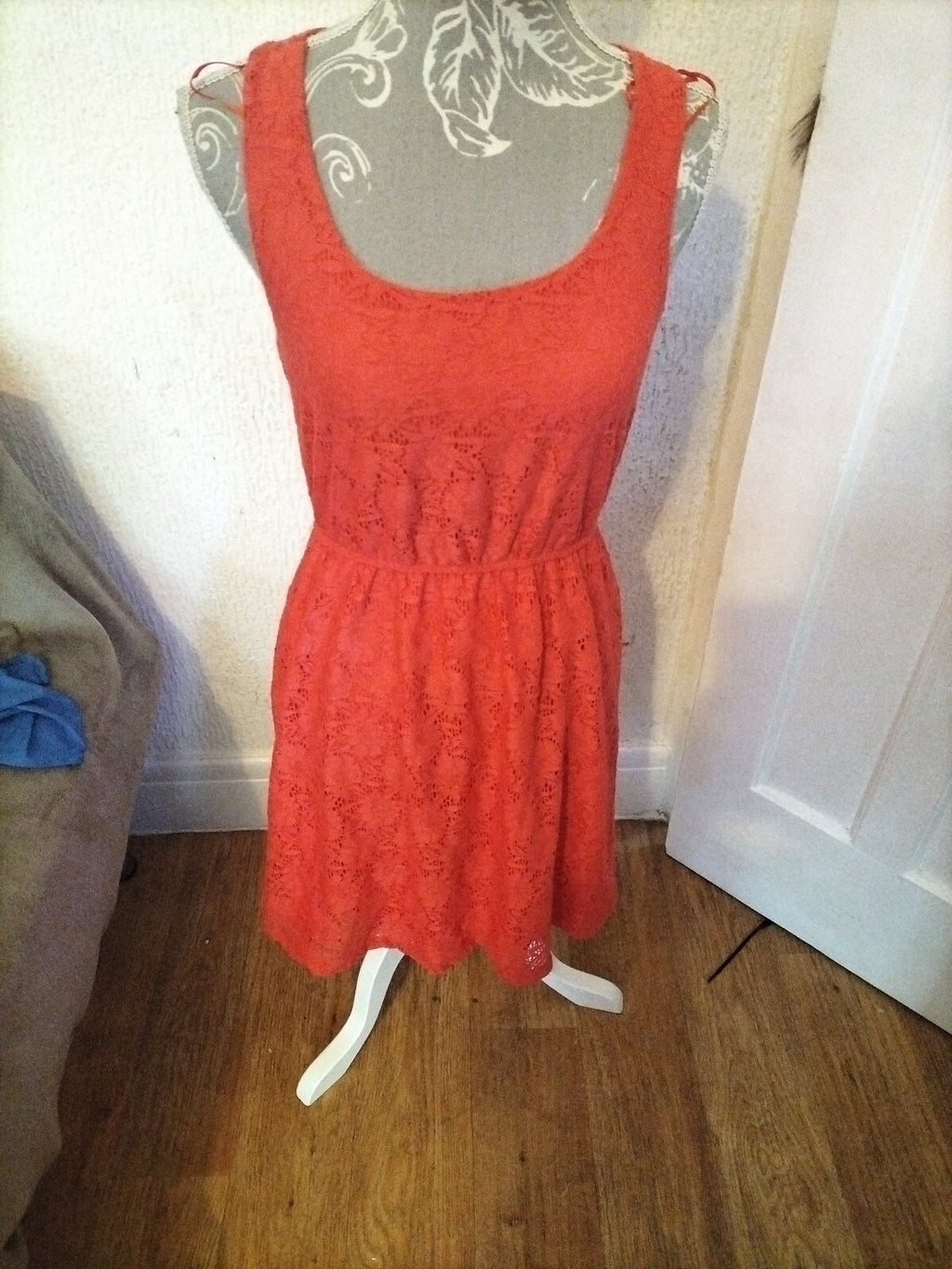 Brand New Ladies Belle Small Cerise Sleeveless Dress