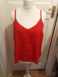 Ladies George Size 12 Coral Sleeveless Top(Fraying)