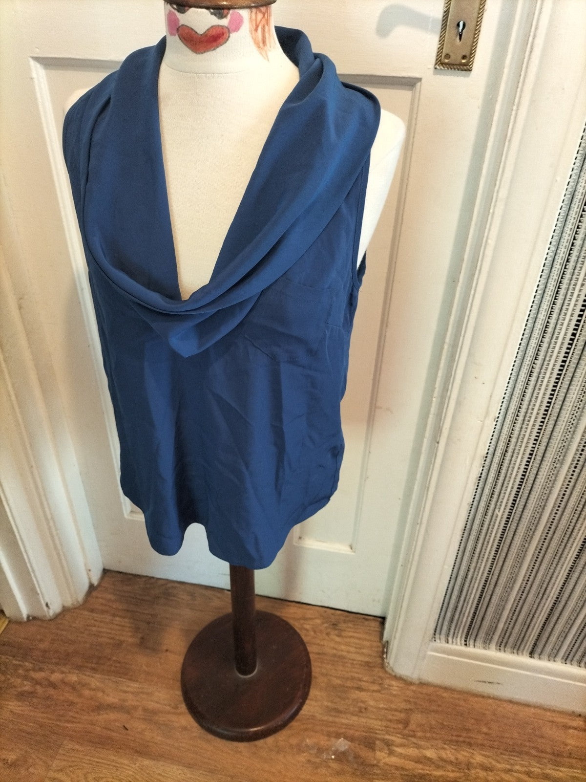 Ladies River Island Size 12 Royal Blue Sleeveless Tshirt