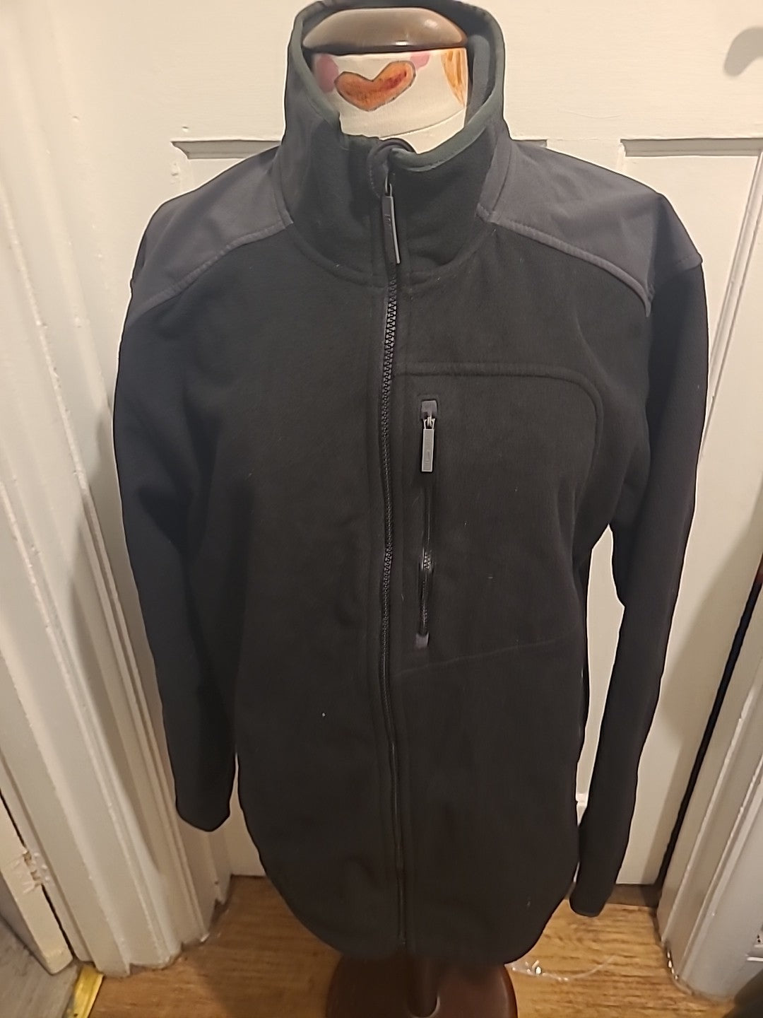 Mens And Spencer 41in Black Long Sleeve Wind Proof And Water Proof Jacket