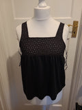 Brand New Ladies Peacocks Size 10 Black Sleeveless Top
