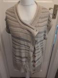 Per Una 14 Neutral Buttoned Sleeveless Cardigan