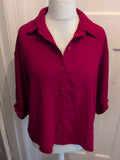 Shein Large Red Buttoned Blouse