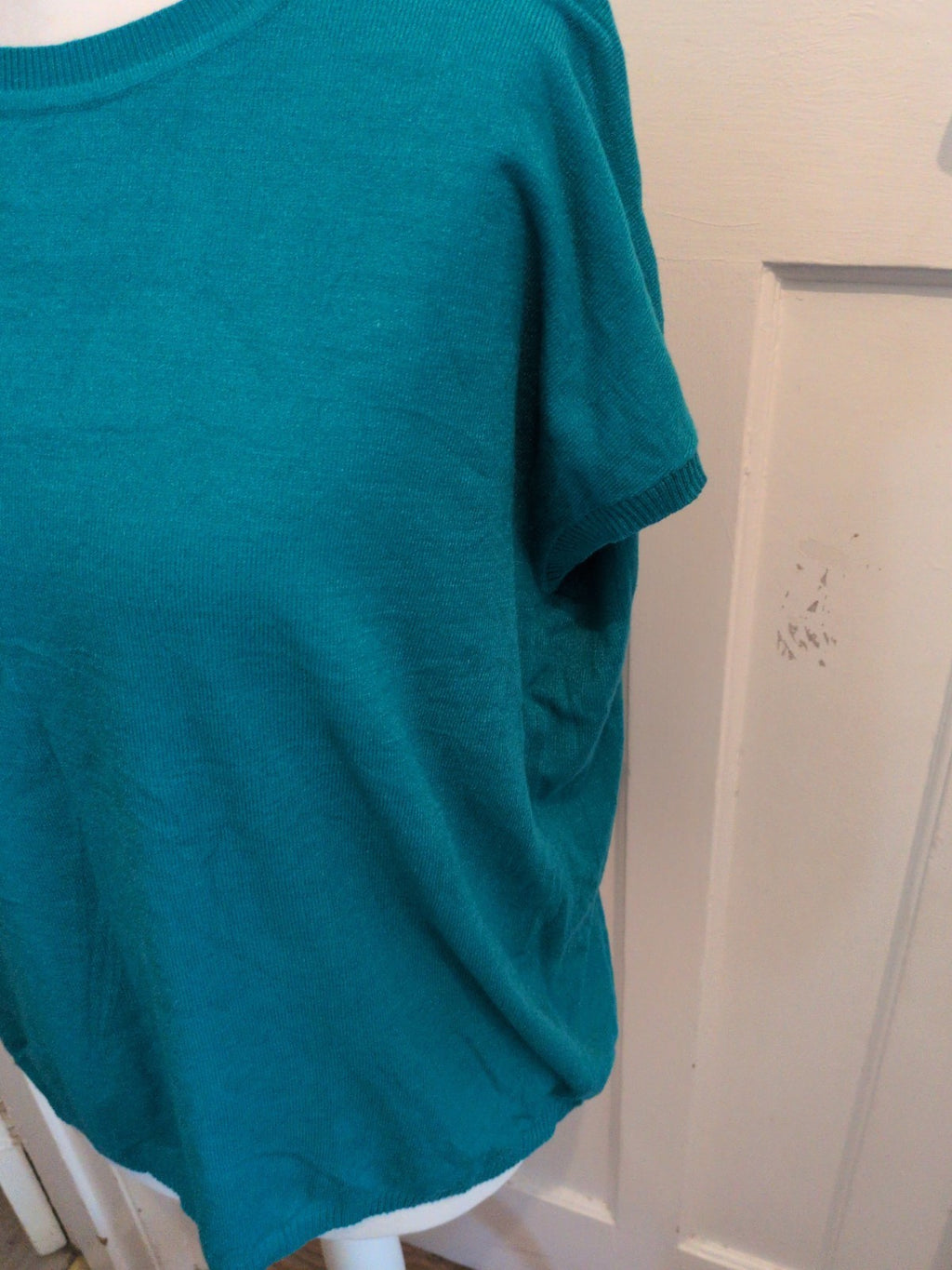 2XL Turquoise Short Sleeve Jumper