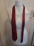 Mens Debenhams 100% Silk Red And Green Tie