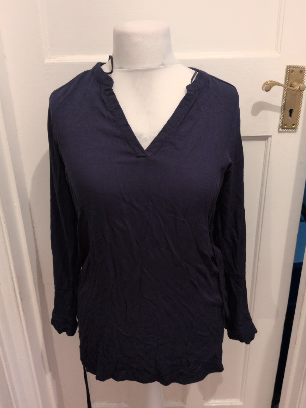 Primark 12 Navy Long Sleeve Blouse