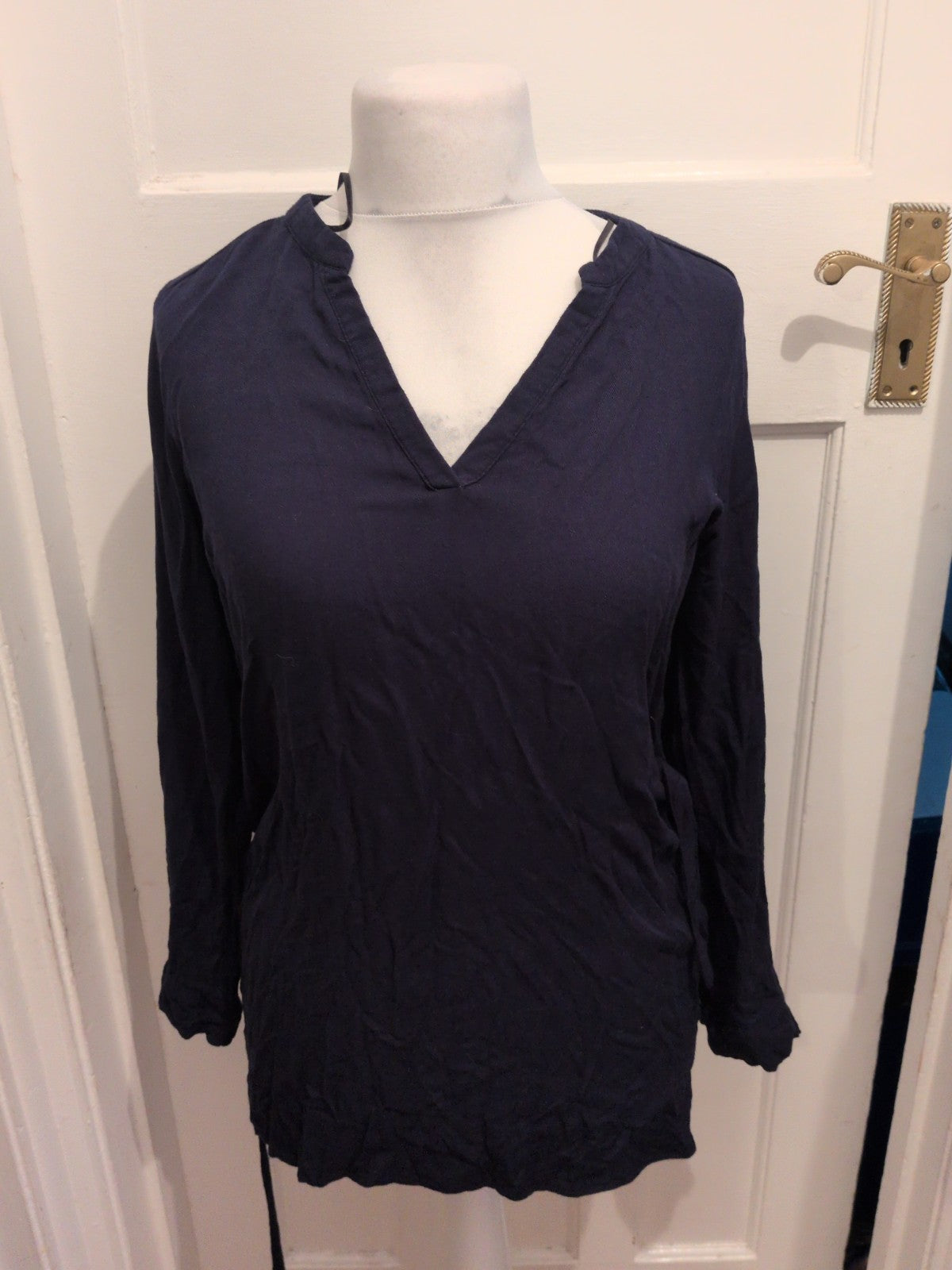 Primark 12 Navy Long Sleeve Blouse