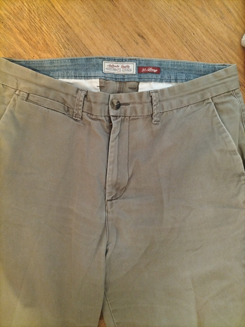 Tu 34 Long Grey Khaki Trousers Chino