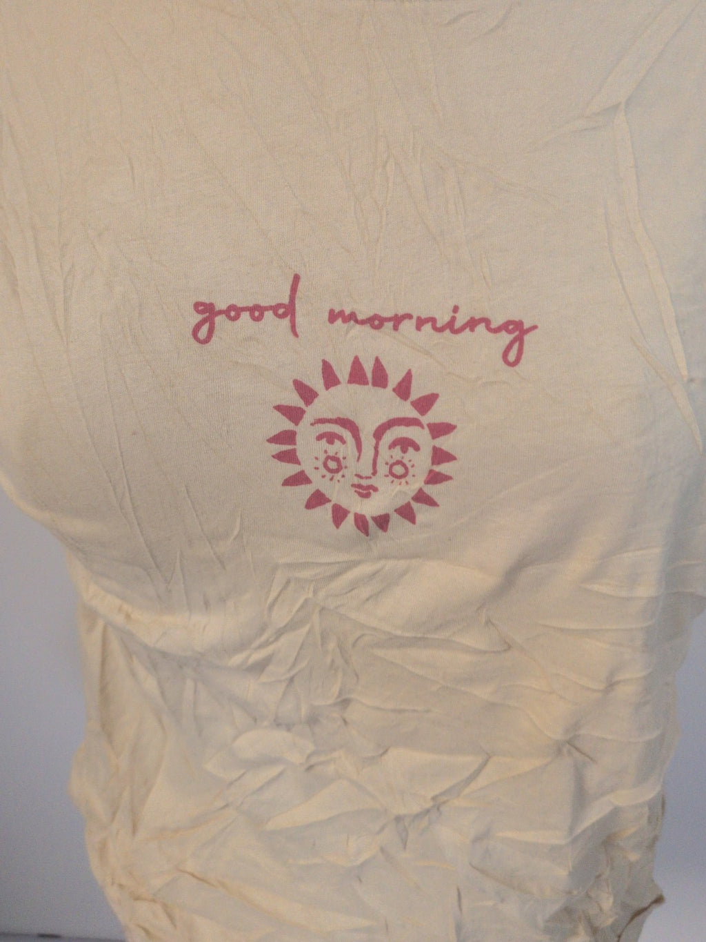 Ladies Marks And Spencer Size 14 Beige Good Morning Short Sleeve Pyjama Top