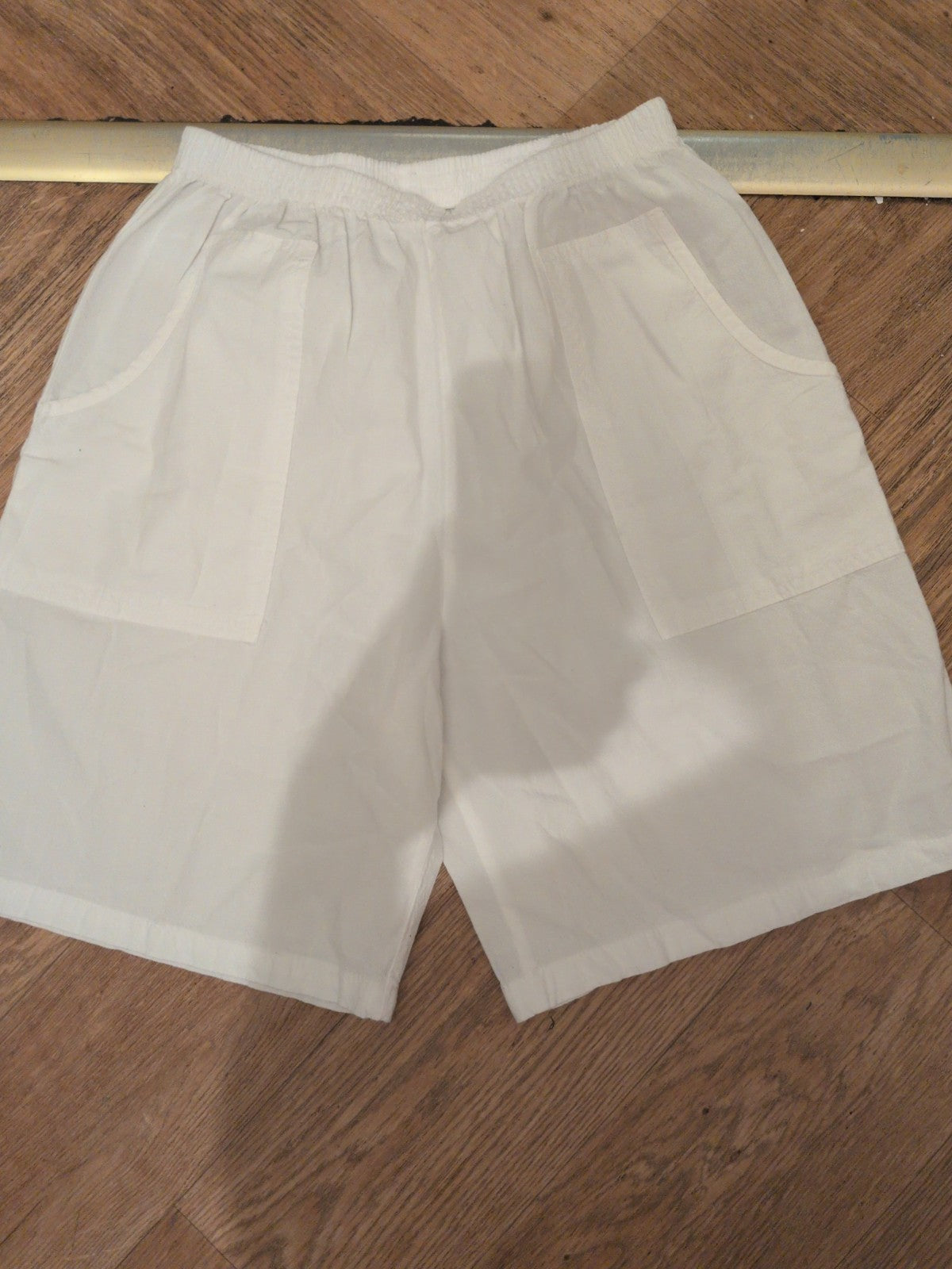 Beslika Large White Elasticated Shorts