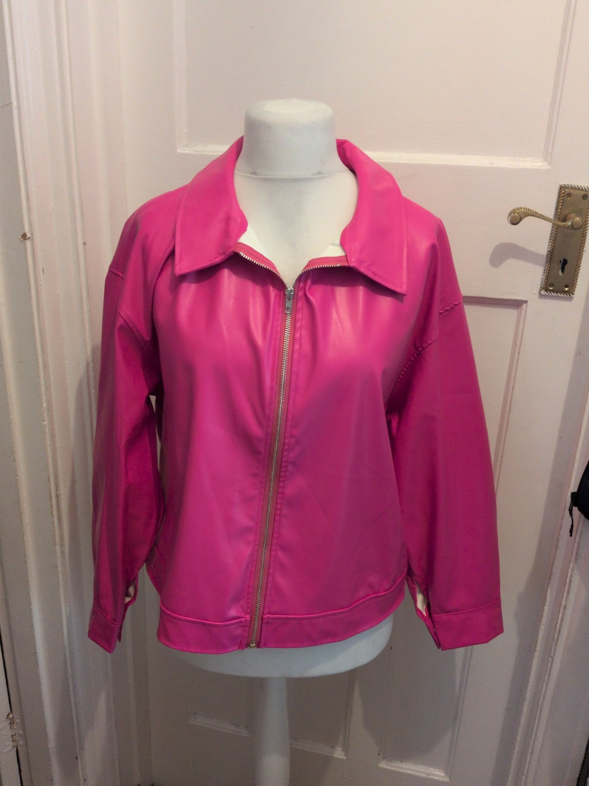 Large Hot Pink Full Zip Jacket
