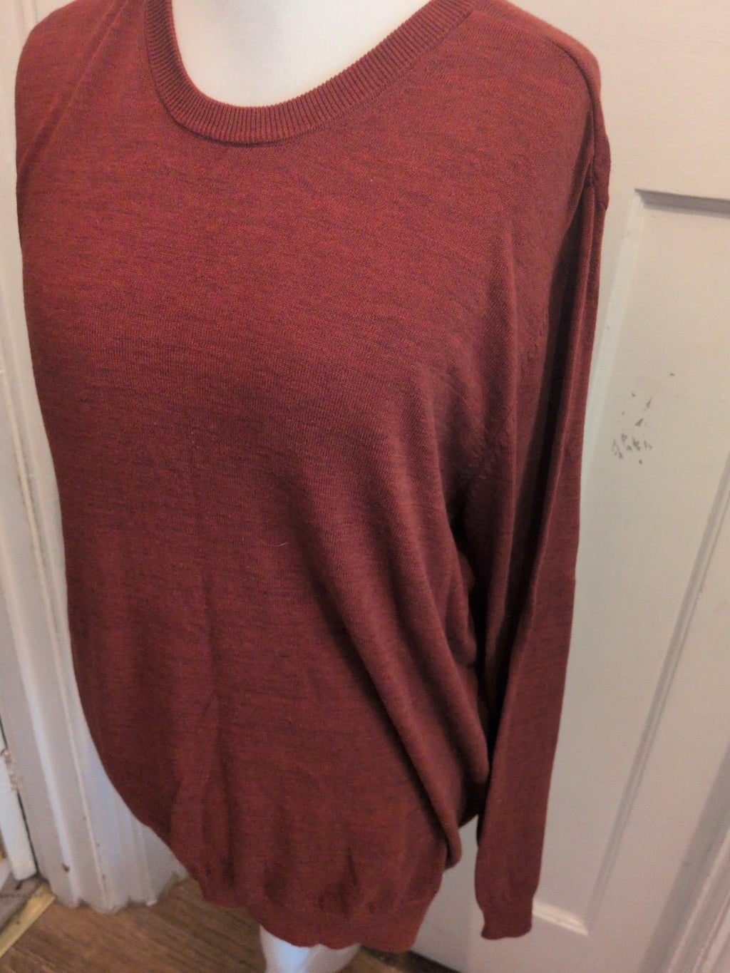 Mens George XL Deep Red Pullover Jumper