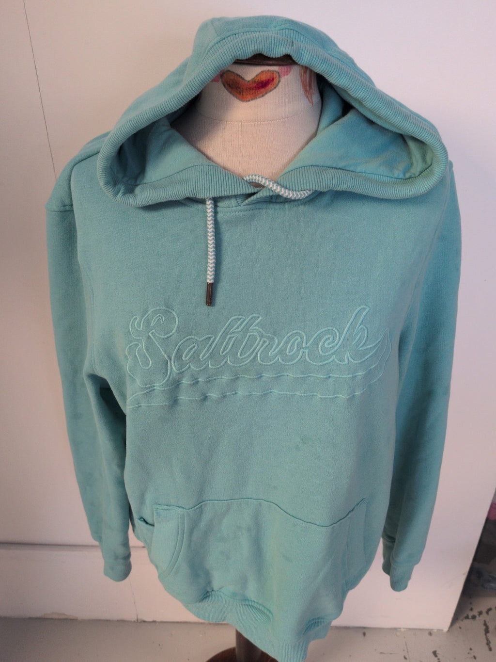 Saltrock Medium Aqua Long Sleeve Pullover Hoodie
