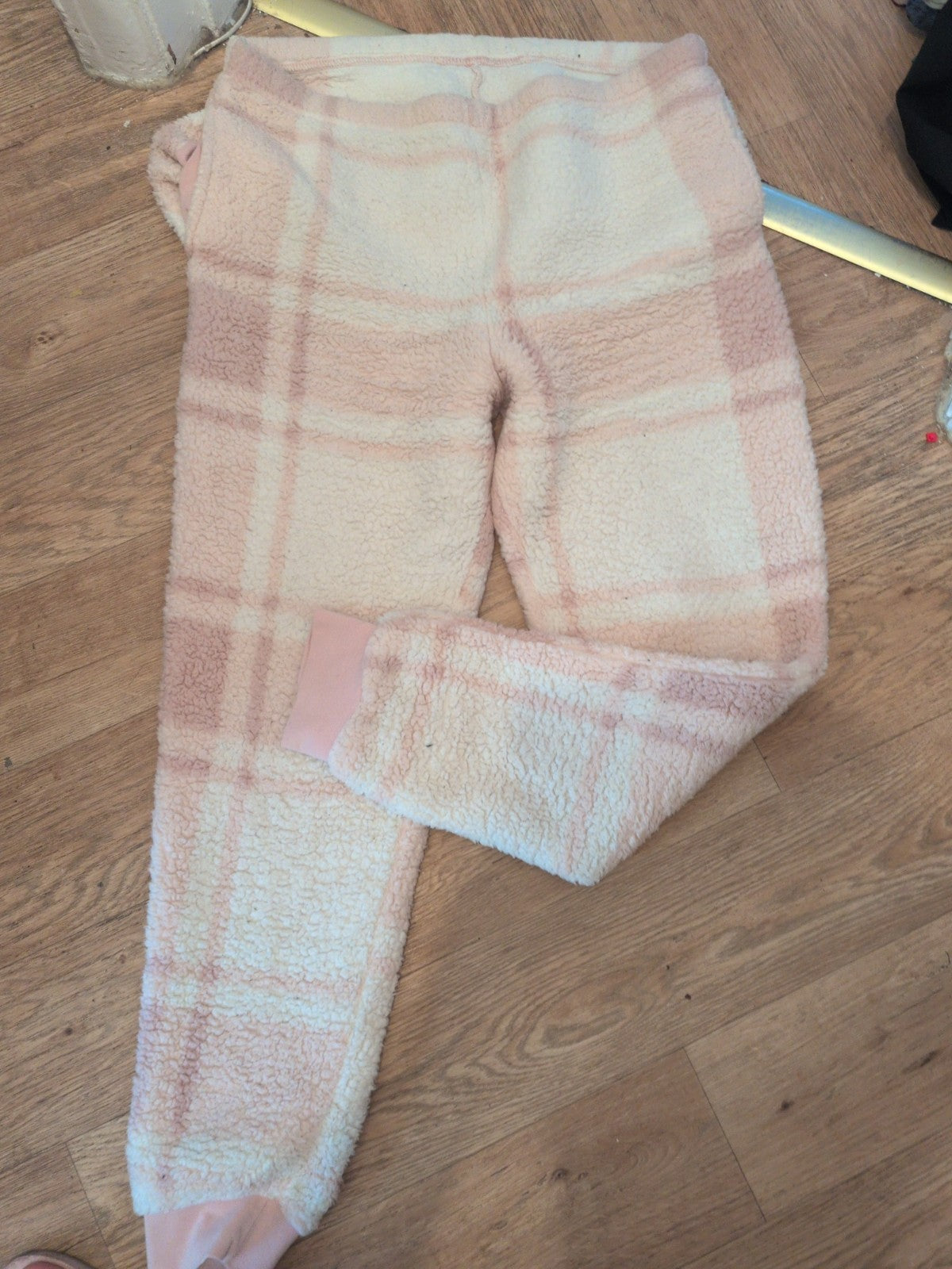 George 16-18 Pink And White Warm Pyjama Bottoms