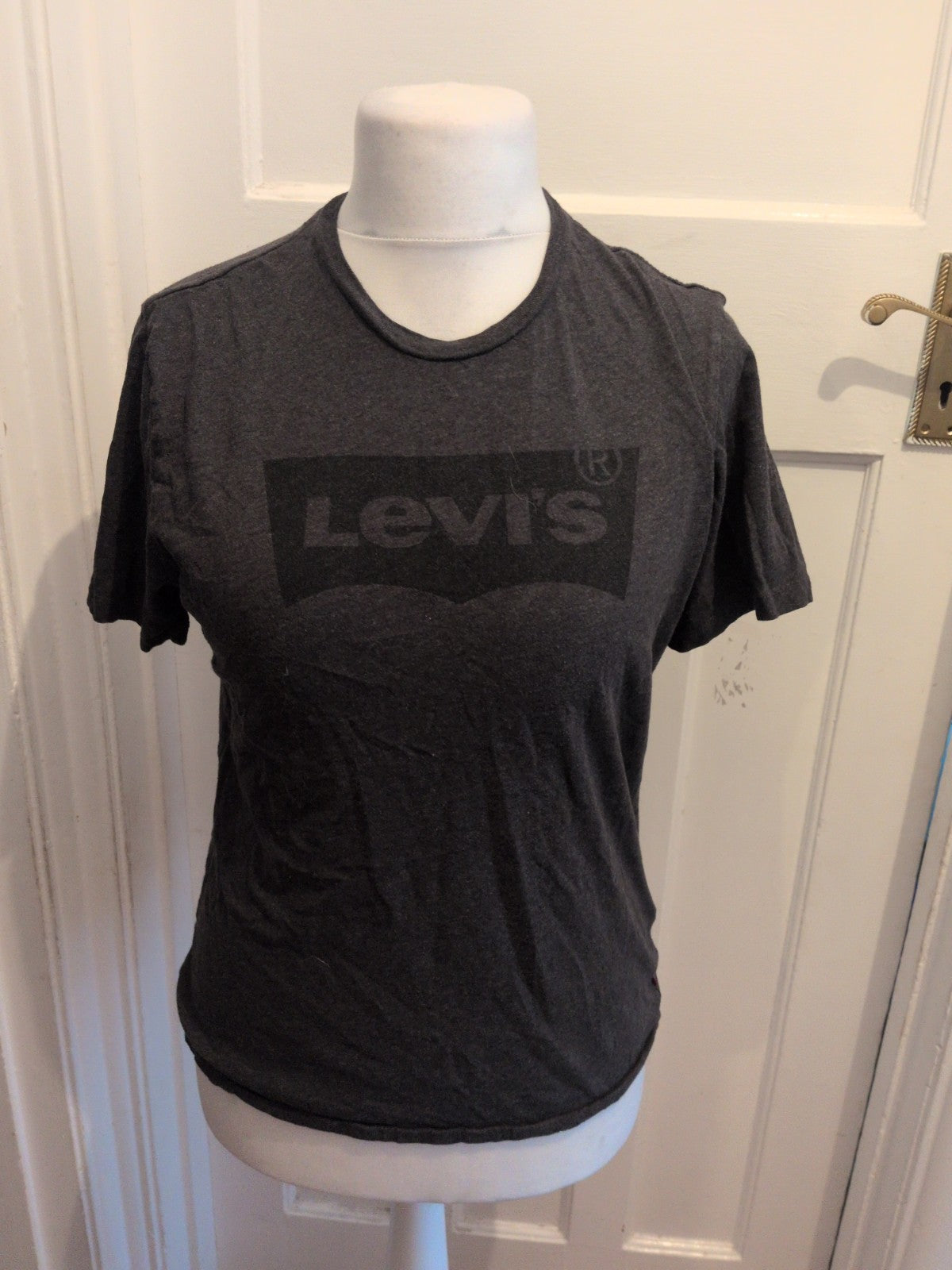 Levi Medium Grey With Black Print Short Sleeve Tshirt
