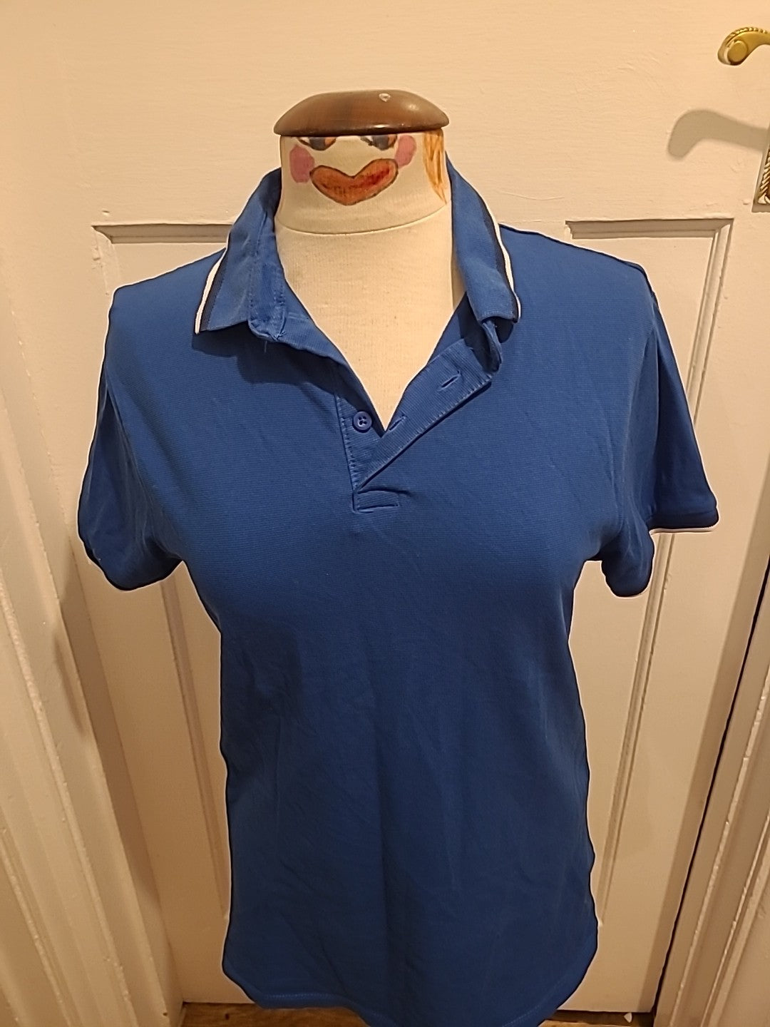 Mens Primark Size Medium Royal Blue Short Sleeved Polo