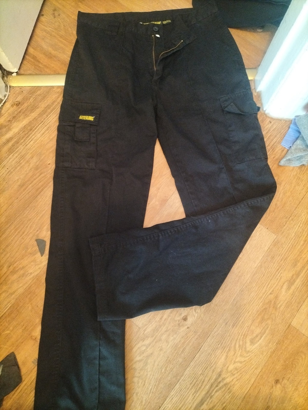 Site King 36XL Black Cargo Trousers Workwear