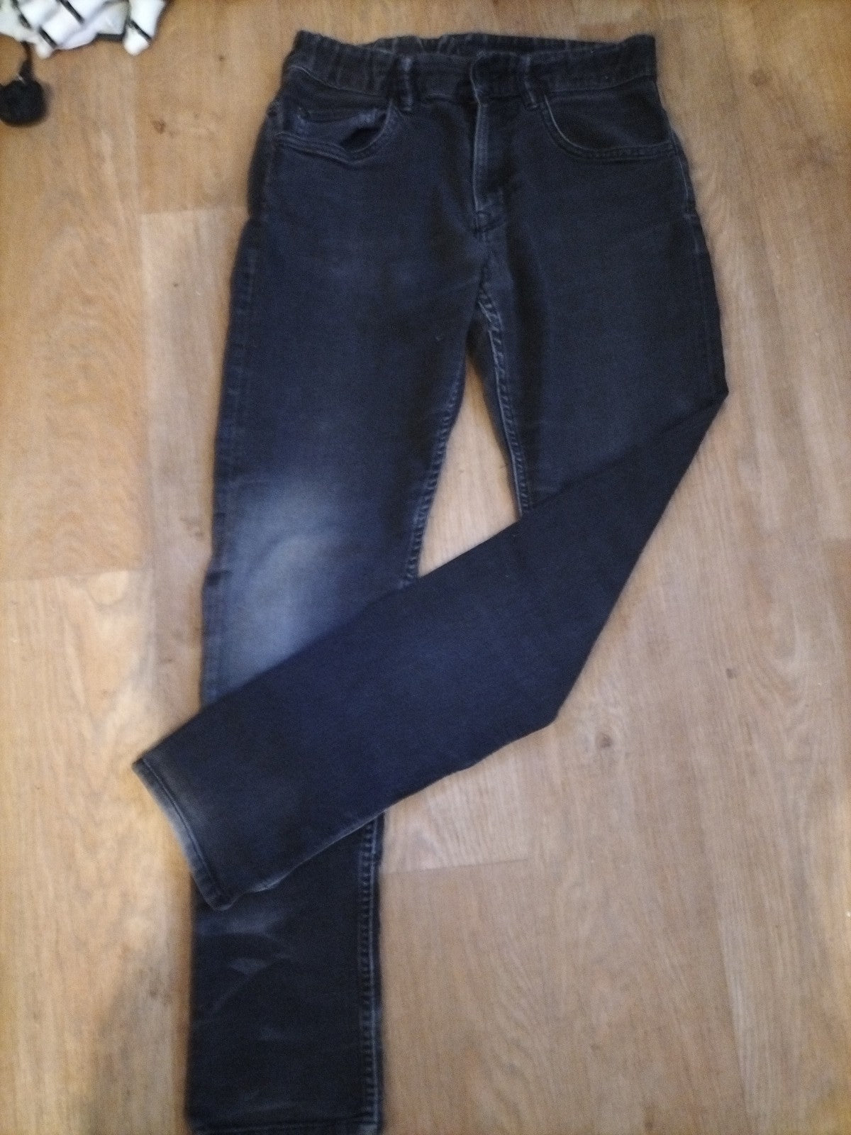 Unisex H&M Age 12-13 Years Grey Skinny Fit Jeans