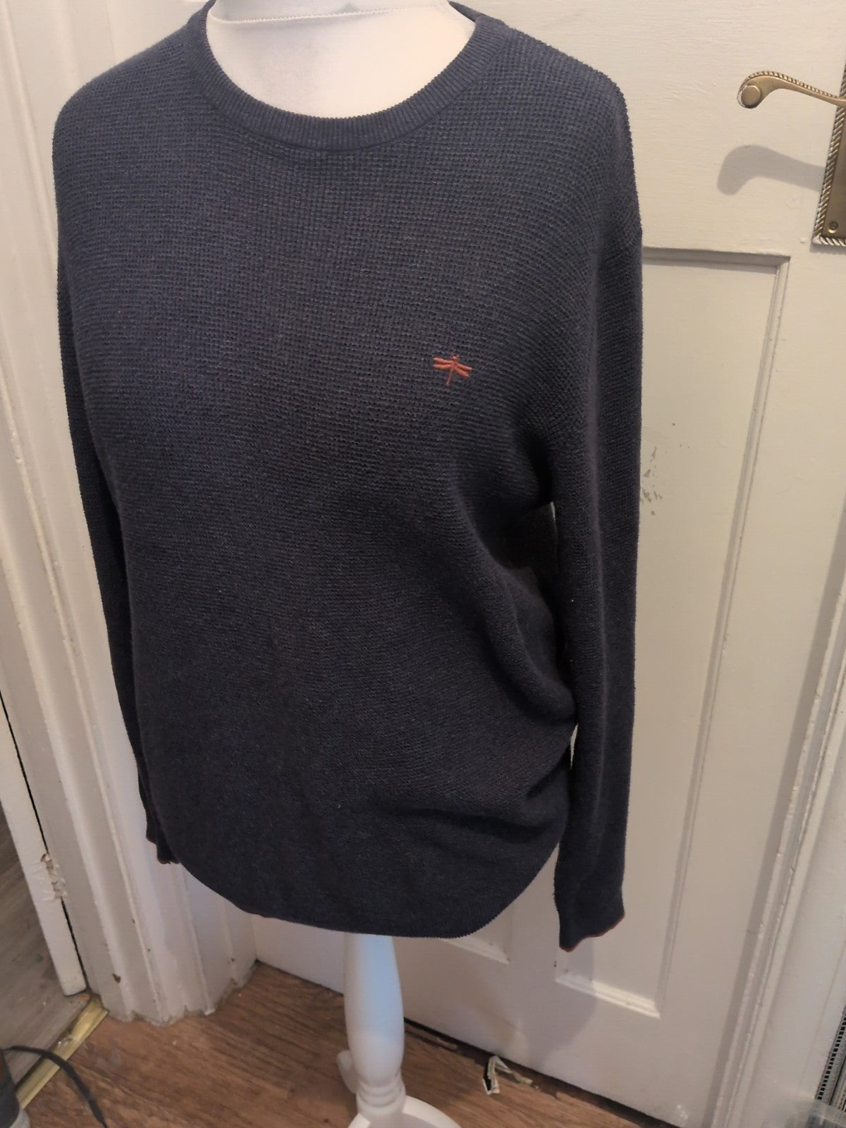 Easy Medium Navy With Orange Palm Tree Pullover Jumper