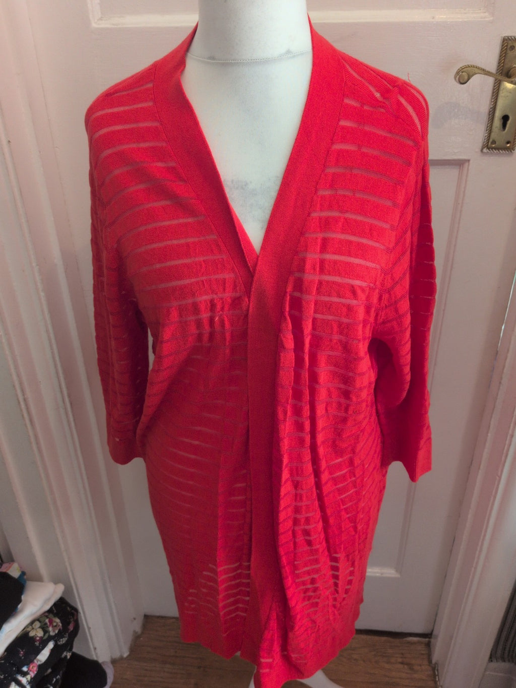 Tu 22 Red Long Sleeve Top/Blouse Long Length
