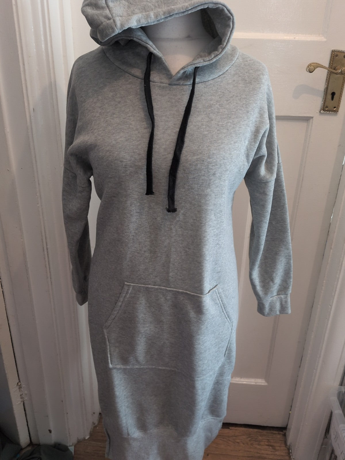 Medium Grey Long Length Pullover Hoodie