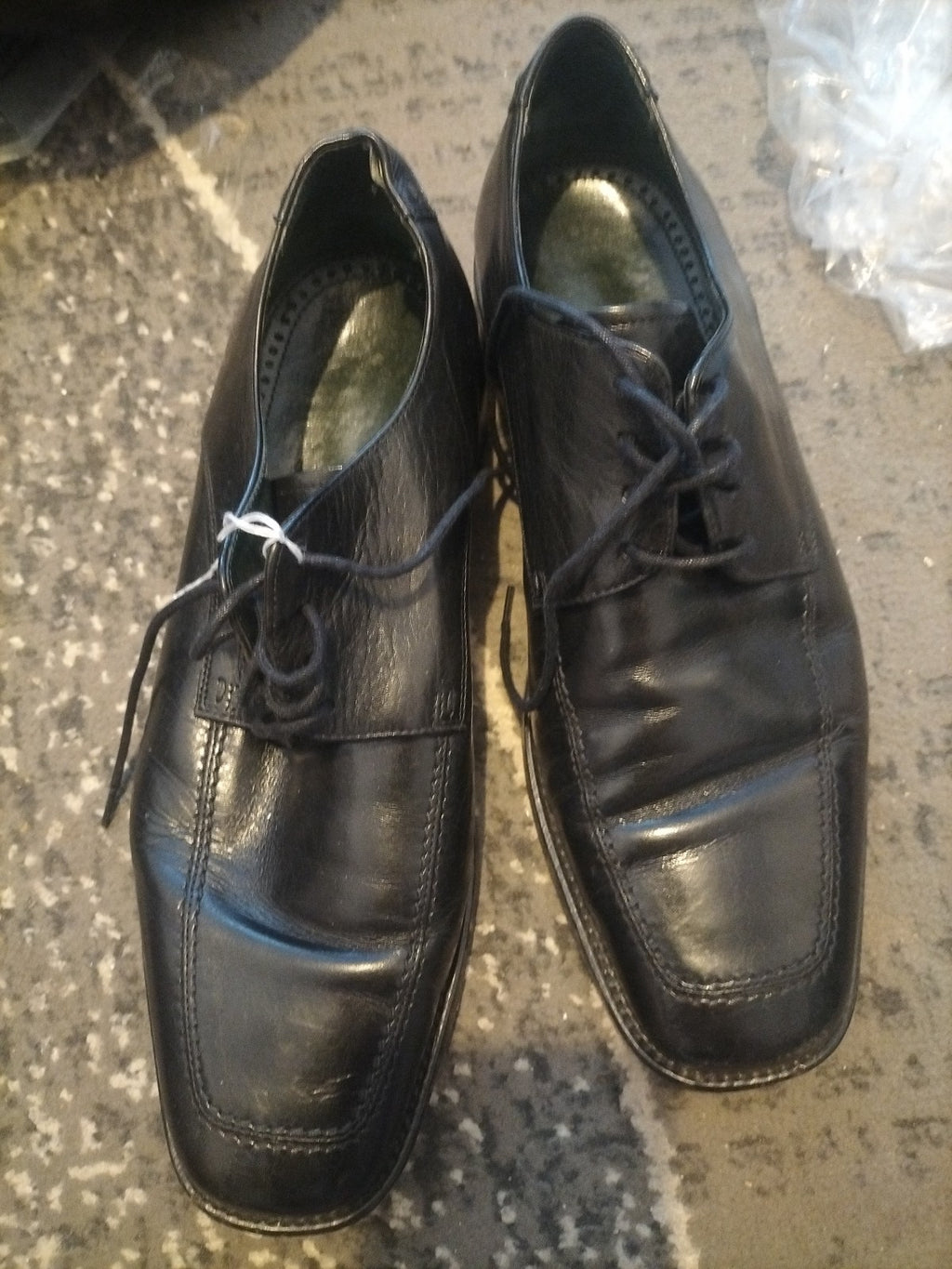 Mens Real Leather Back Smart Shoes Tie Up Size 8.5