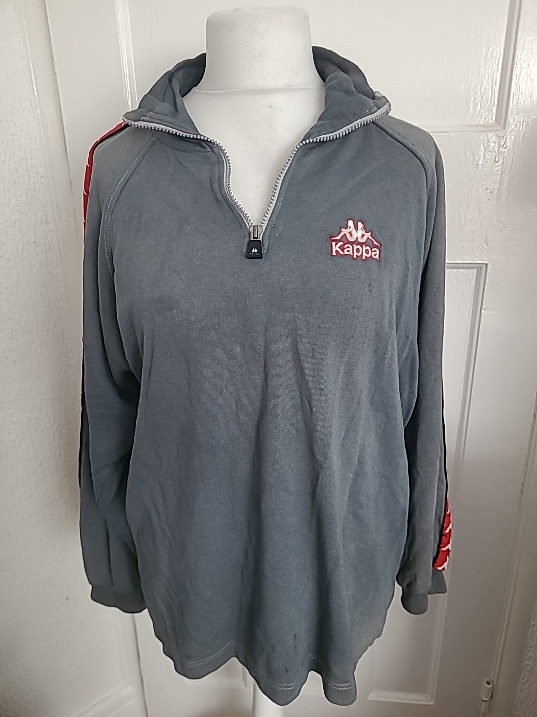 Mens Kappa Size Large Grey Long Sleeve Jumper