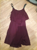Ladies New Look Size 8 Purple Sleeveless Frilly Dress