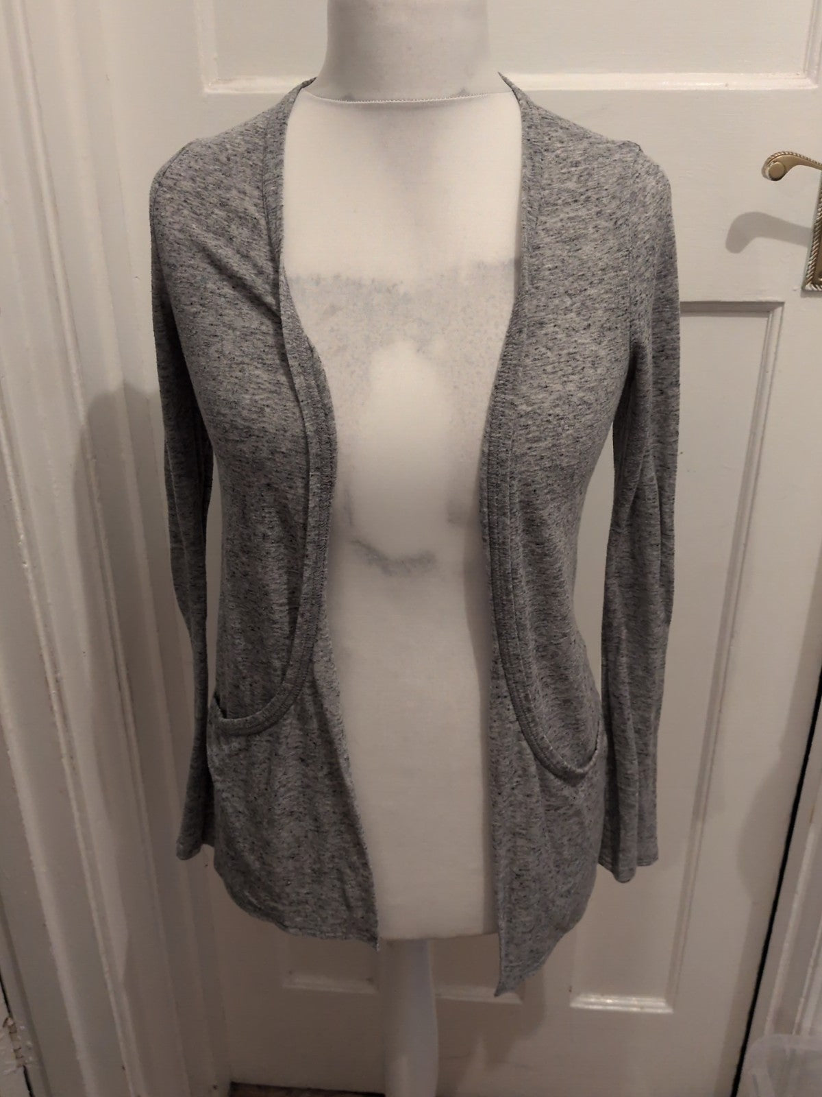 New Look 10 Grey Open Cardigan Long Sleeve