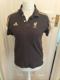 Mens Adidas Size Small Black And Gold Short Sleeved Polo Lfc