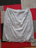 Ladies Together Size 16 Silver Grey Lace Lined Midi Skirt