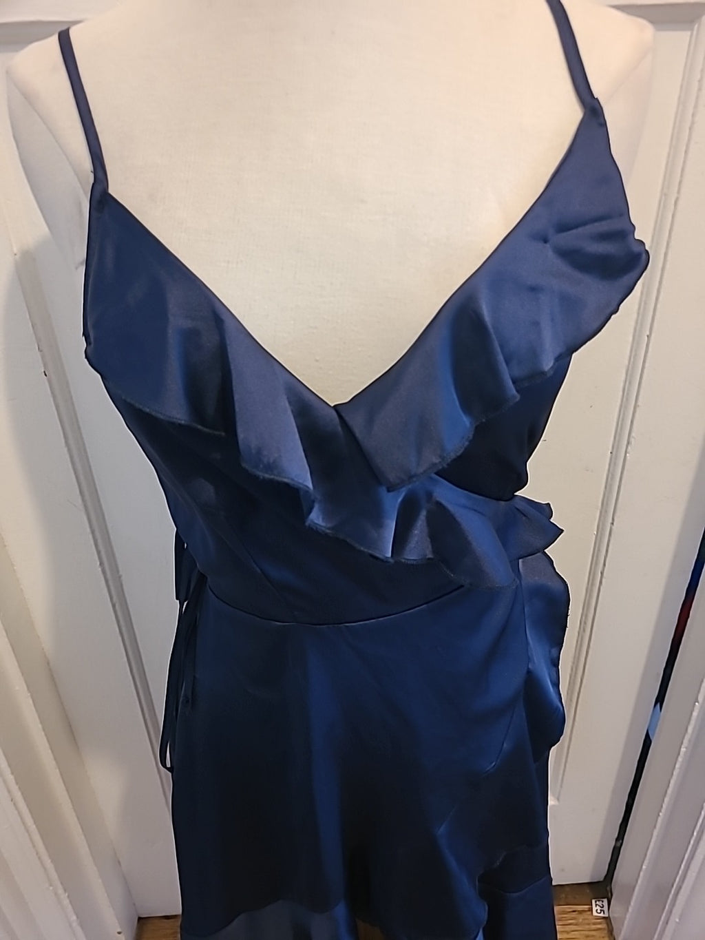Ladies Club London Size 10 Navy Wrap Dress