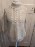 Tu 14 Winter White High Neck Long Sleeve Jumper